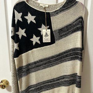Easel Stars and Stripes Sweater M NWT